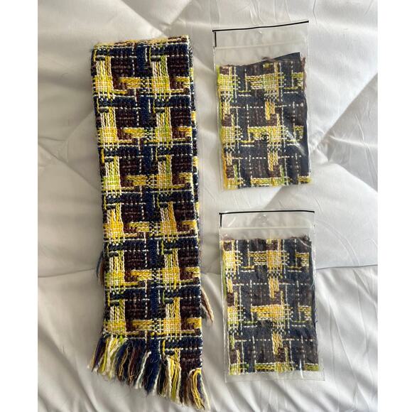 2004 Vintage Chanel Runway Yellow Multicolor Wool Jacket with Scarf and Brooch - Picture 10 of 16